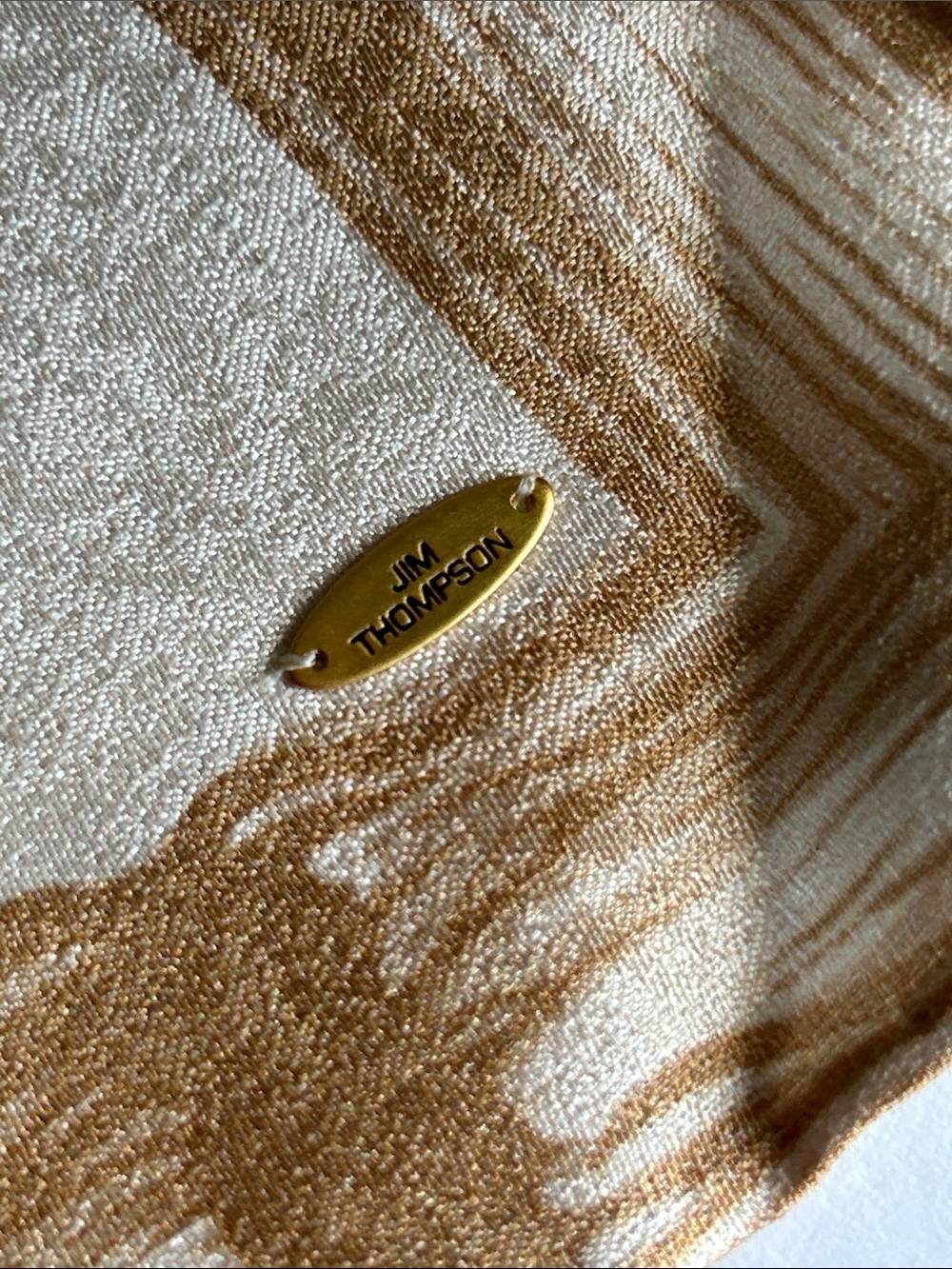 NEW Jim Thompson Thai Silk Botanical Print Scarf - Picture 2 of 8